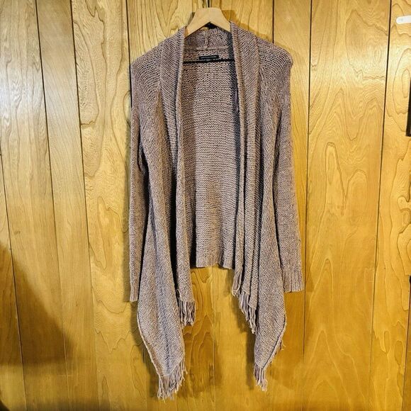 American Eagle Outfitters Medium Waterfall Cardigan Long Sleeve Purple Draped - Picture 1 of 5